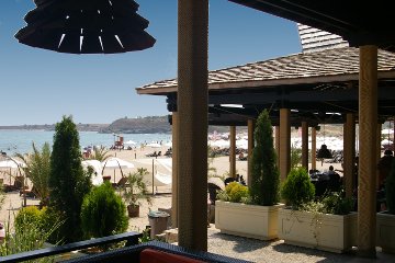 Oasis beach bar and restaurant.