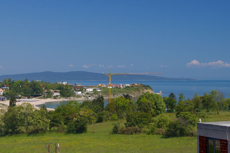 North view from terrace of Villa Duo, Primorsko in the distance.