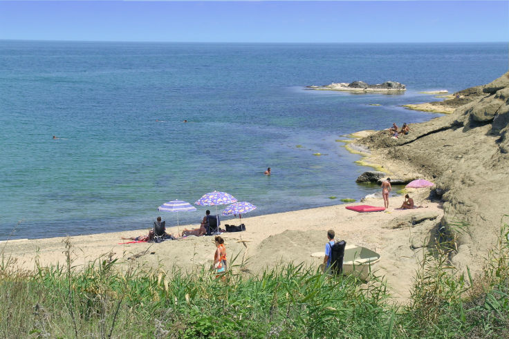 200m, 2 minutes walk, a small beach