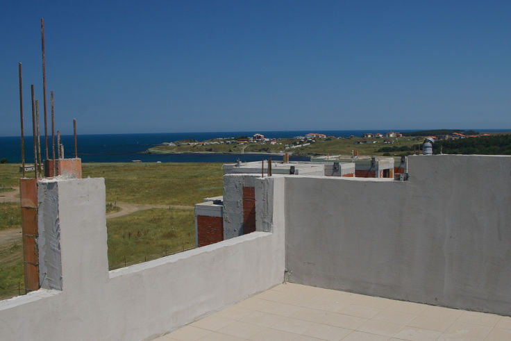 Vue sud de terrasse sur le toit (Villa Duo), encore plus de plages.